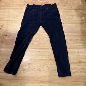 J. Crew Men's Deep Blue Corduroy Pants